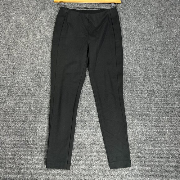 J Jill Ponte Pants Womens Small Petite Legging Black Knit Stretch Elastic Waist - Picture 1 of 7